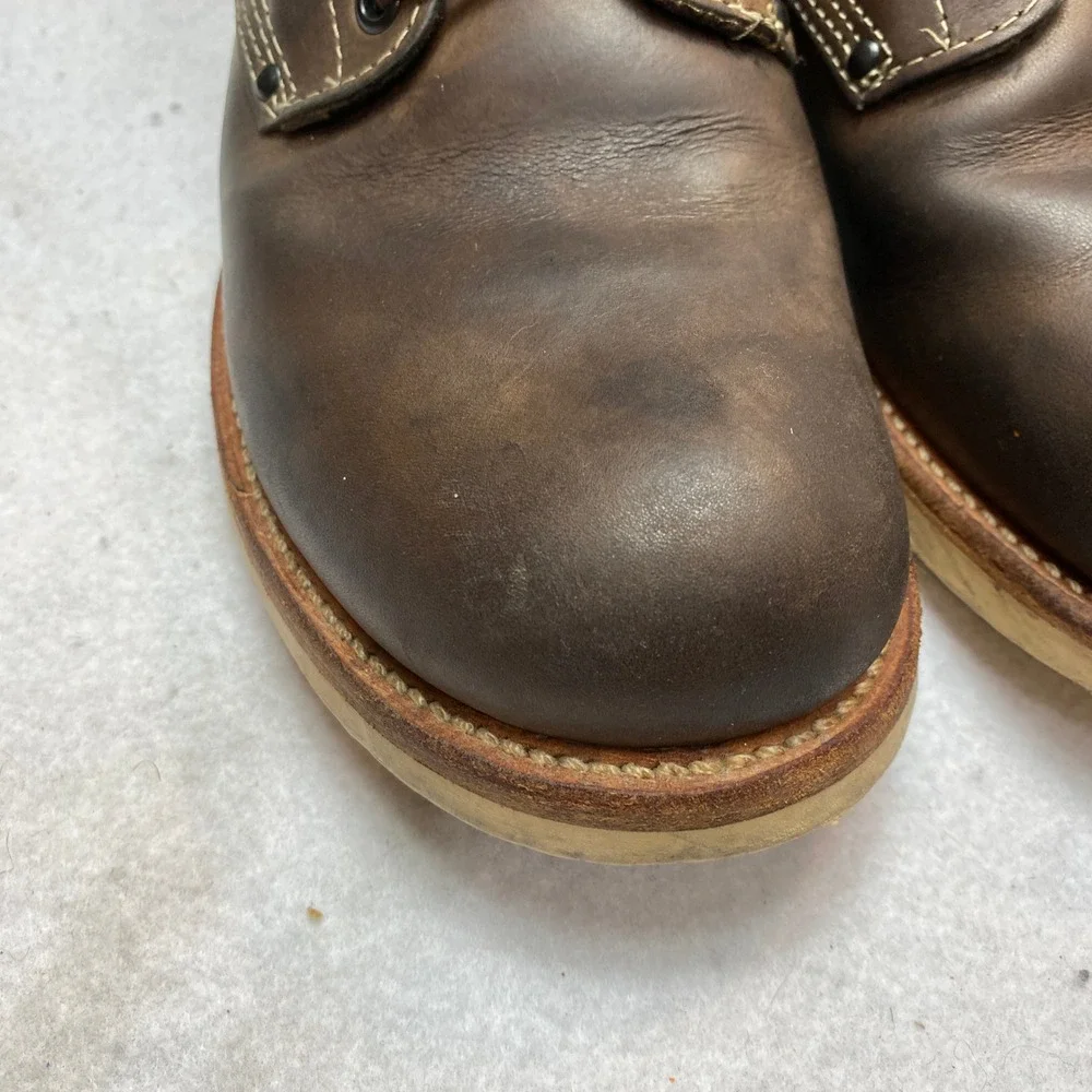 RRL Ralph Lauren Murry Boots Mens 10 Brown Leather Lace Up Bench Made USA